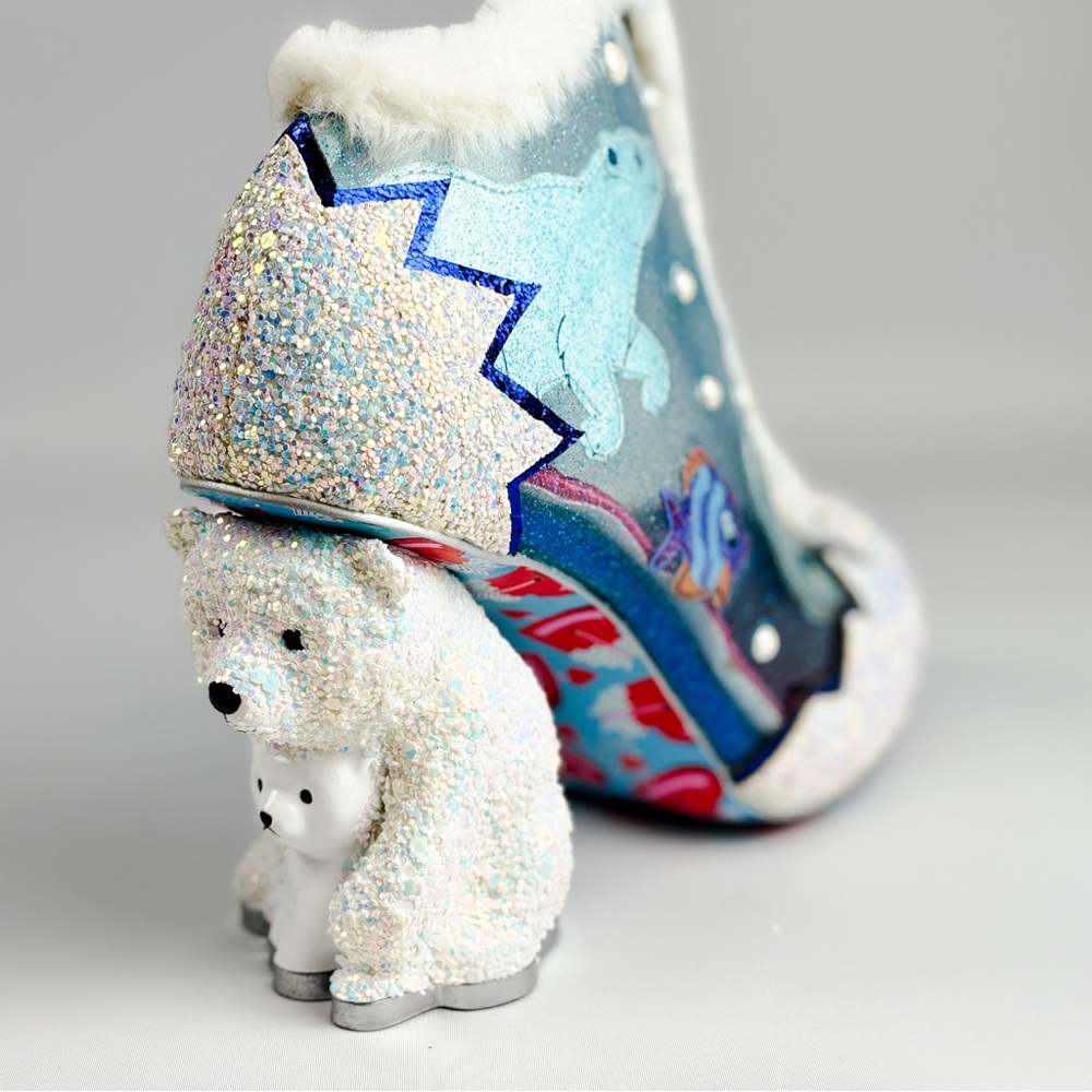 Irregular Choice “Fuzzy McFrosty” Polar Bear Heels – Winter Wonderland Collect - Picture 8 of 8